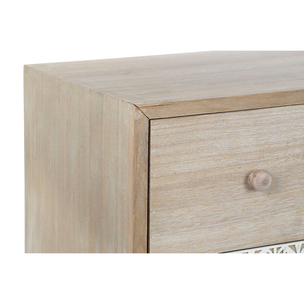Cajonera de 3 cajones en blanco y natural, diseño hoja — imagen 2