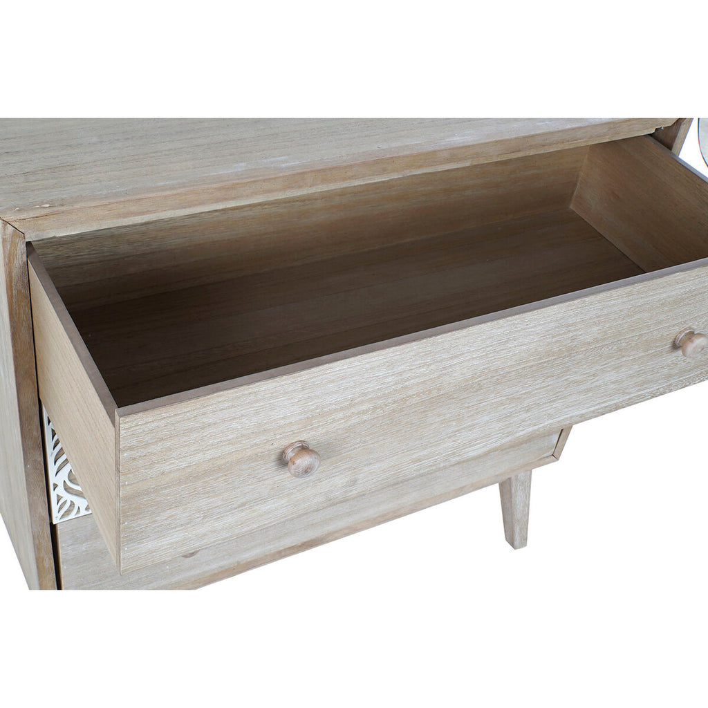 Cajonera de 3 cajones en blanco y natural, diseño hoja — imagen 4