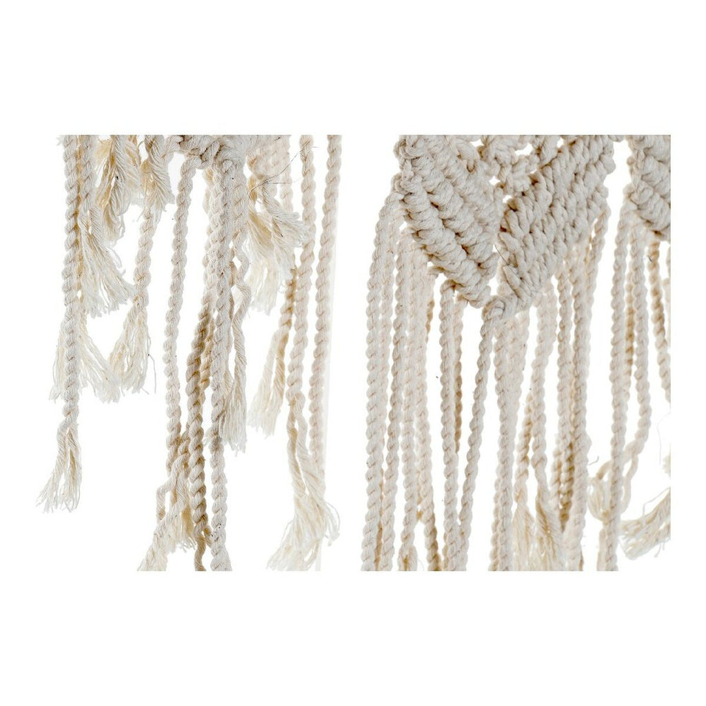 Espejo de pared boho con macramé, blanco, 75 x 2 x 75 cm — imagen 4