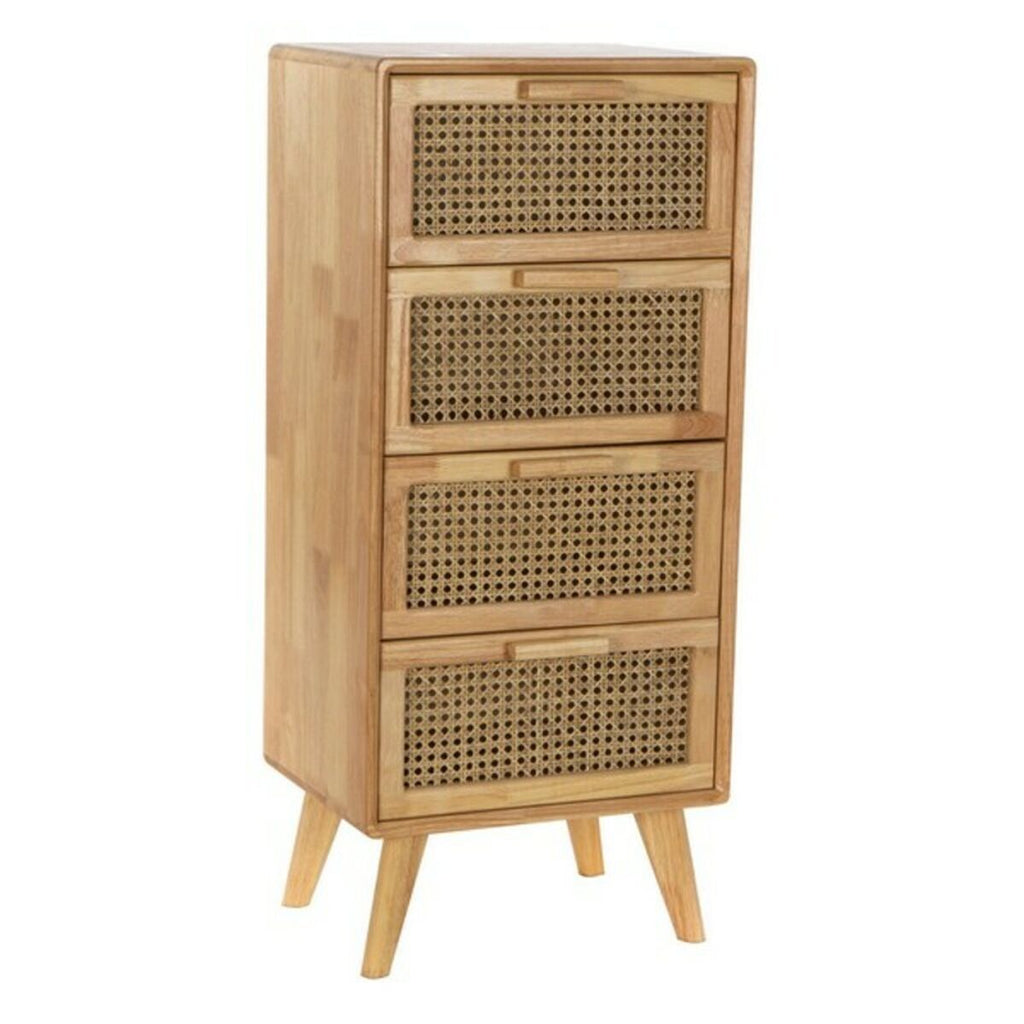 Cajonera de caucho y ratán con rejilla, estilo Bali