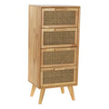 Cajonera de caucho y ratán con rejilla, estilo Bali