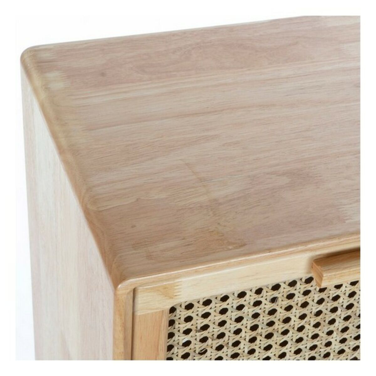 Cajonera de caucho y ratán con rejilla, estilo Bali — imagen 2