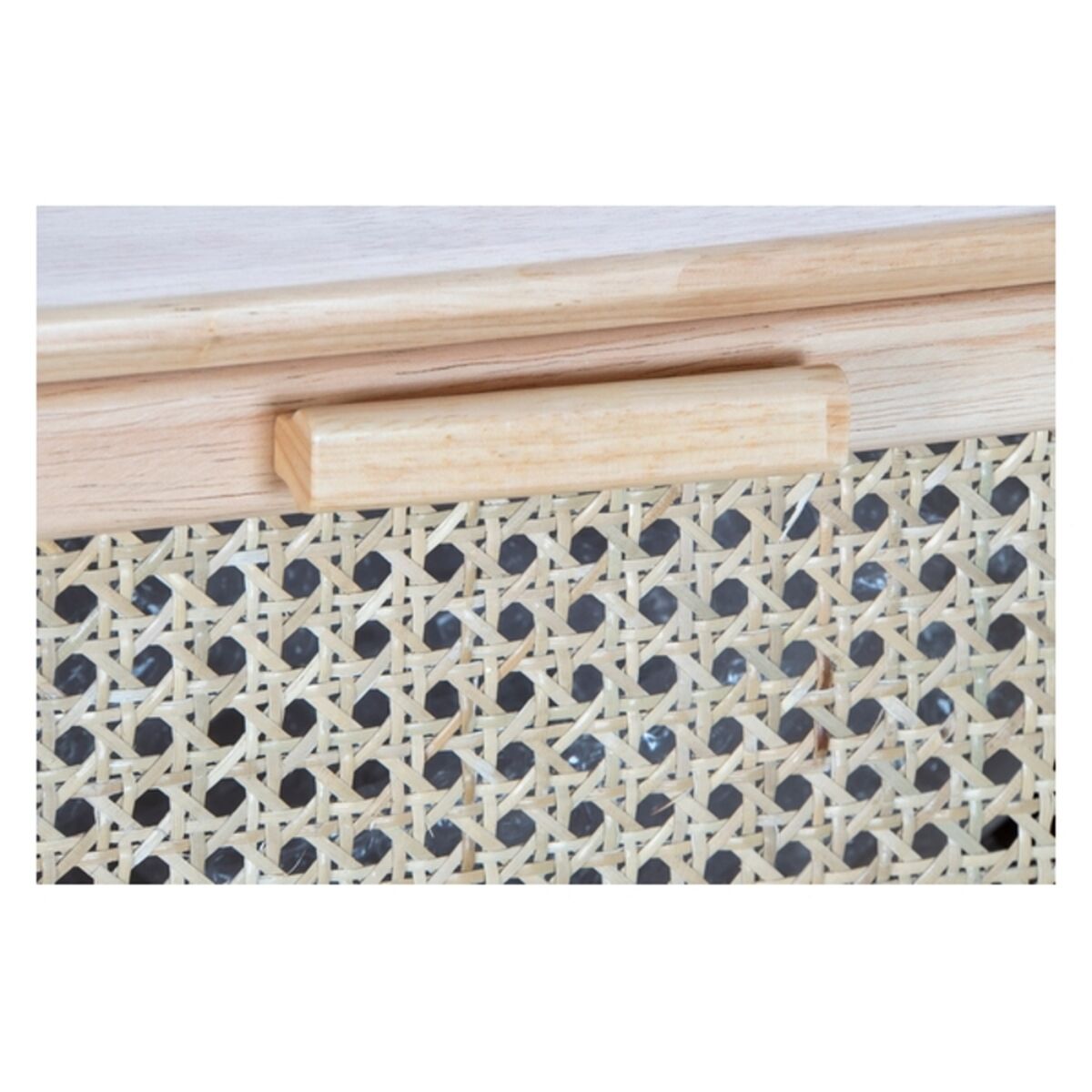 Cajonera Bali de caucho y ratán con rejilla, 40 x 30 x 72 cm — imagen 3