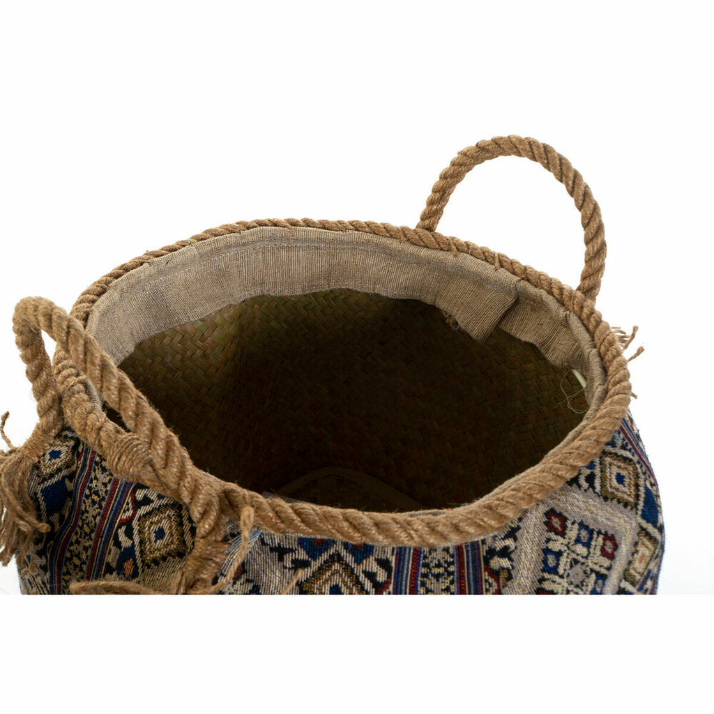 Set de 2 cestas de fibra natural, diseño boho, 30 x 30 x 30 cm