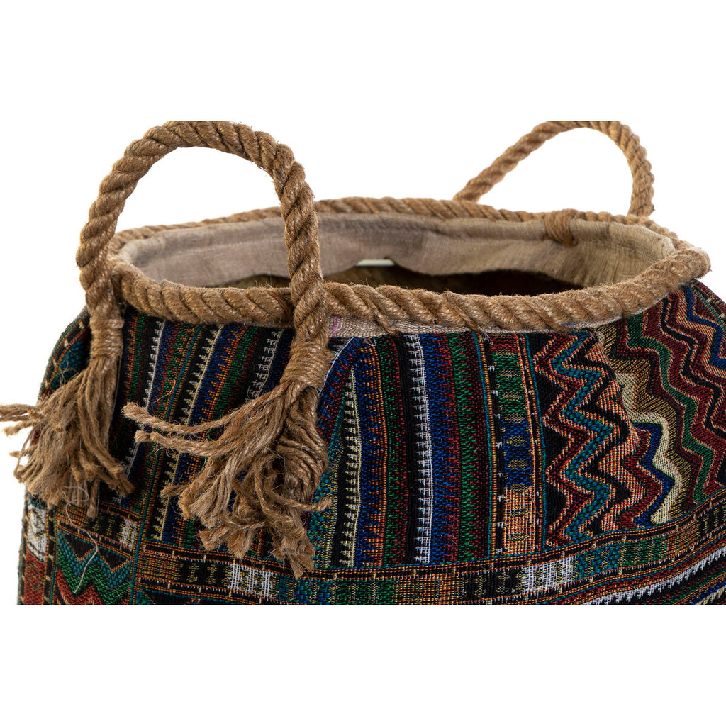 Set de 2 cestas de fibra natural, diseño boho, 30 x 30 x 30 cm — imagen 2