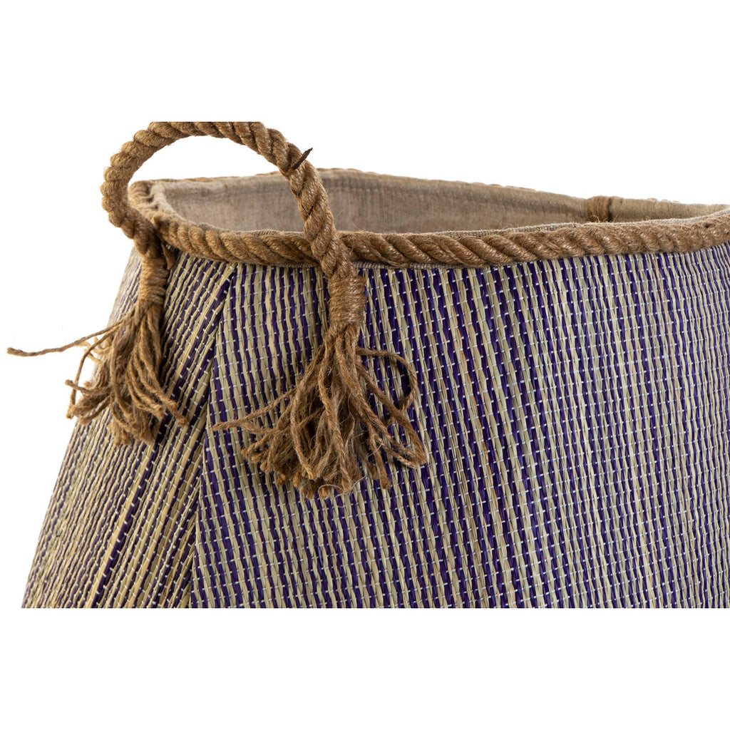 Cesta azul y rojo de fibra natural, 40 x 40 x 45 cm (2 unidades) — imagen 2