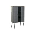 Estantería gris y natural de madera y metal, 79 x 39 x 133 cm