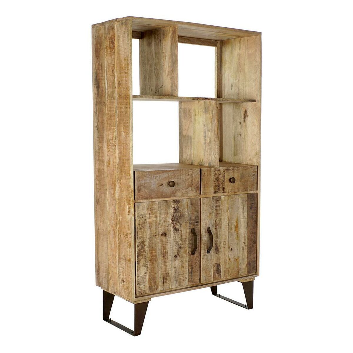 Estantería de metal y madera de mango, 95 x 40 x 170 cm