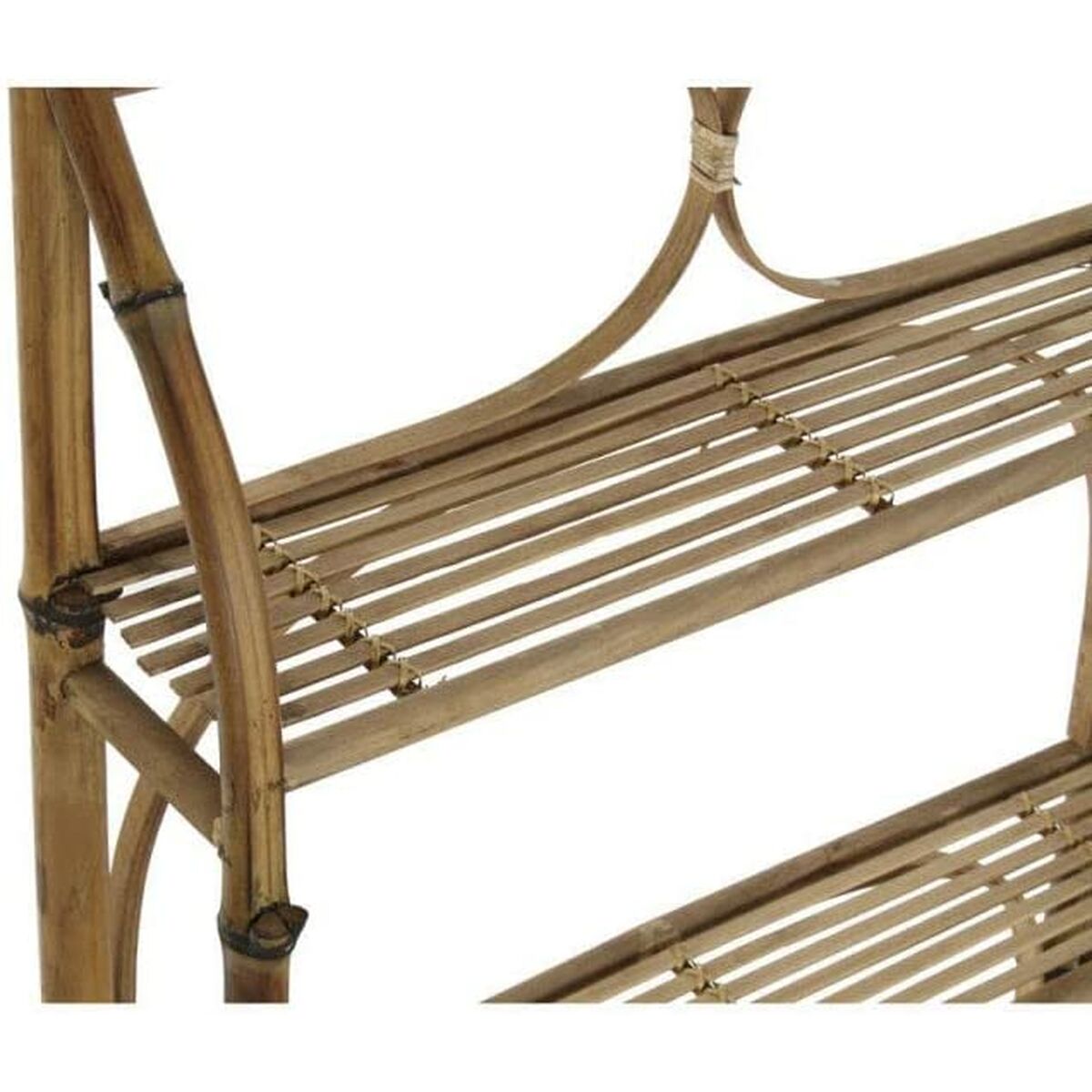 Estantería natural de bambú y ratán con 3 estantes, 62 x 15 x 103 cm — imagen 5