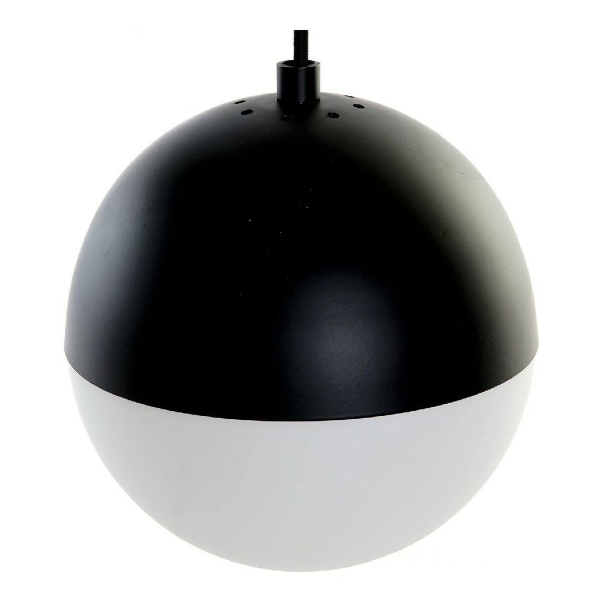 Lámpara de techo de metal y cristal, blanca y negra — imagen 3