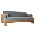 Sofá alpino gris de madera reciclada, 224 x 95 x 82 cm
