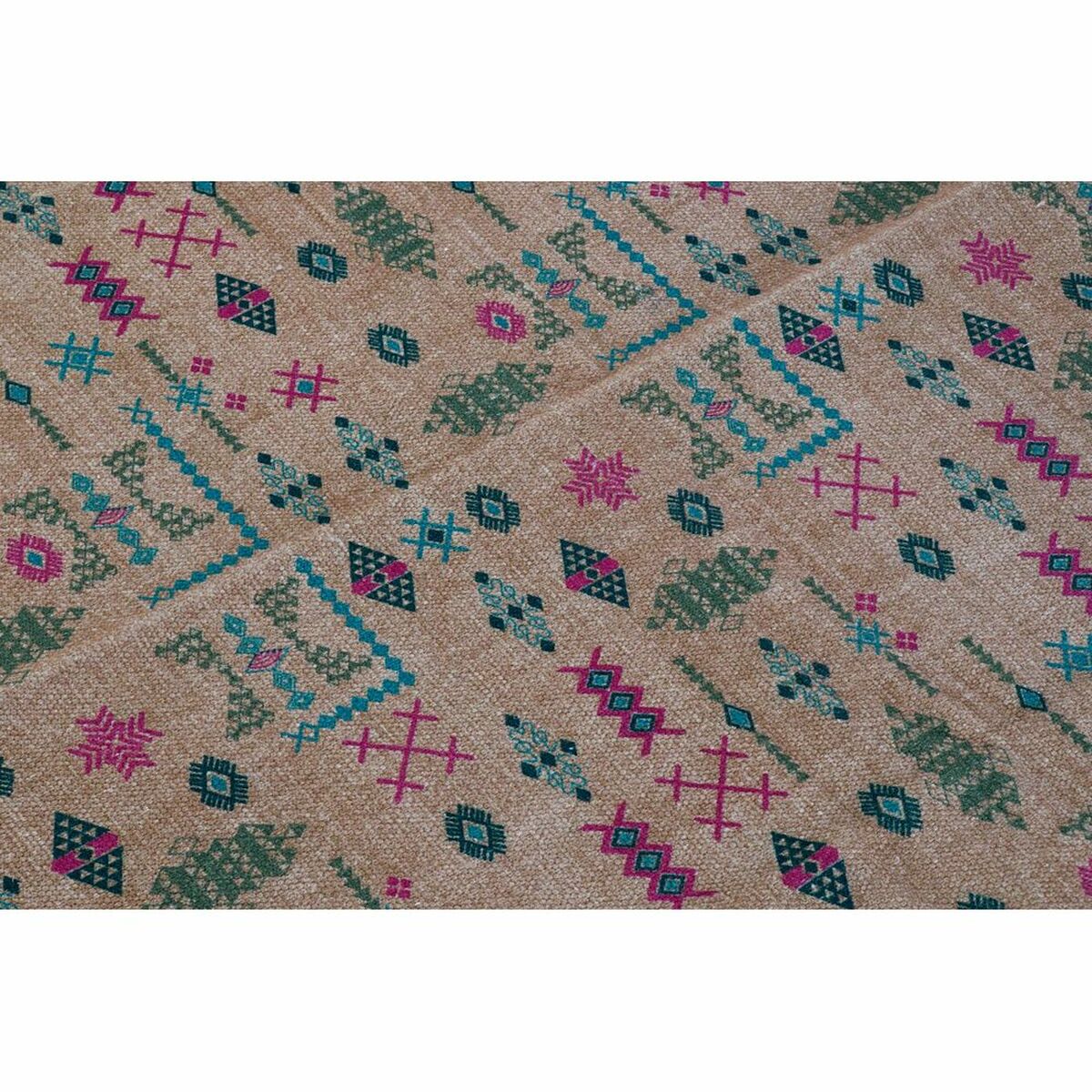 Alfombra bordada de poliéster y algodón, ikat boho, pack de 2 — imagen 2