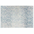 Alfombra árabe azul de algodón y chenilla, 160 x 230 cm