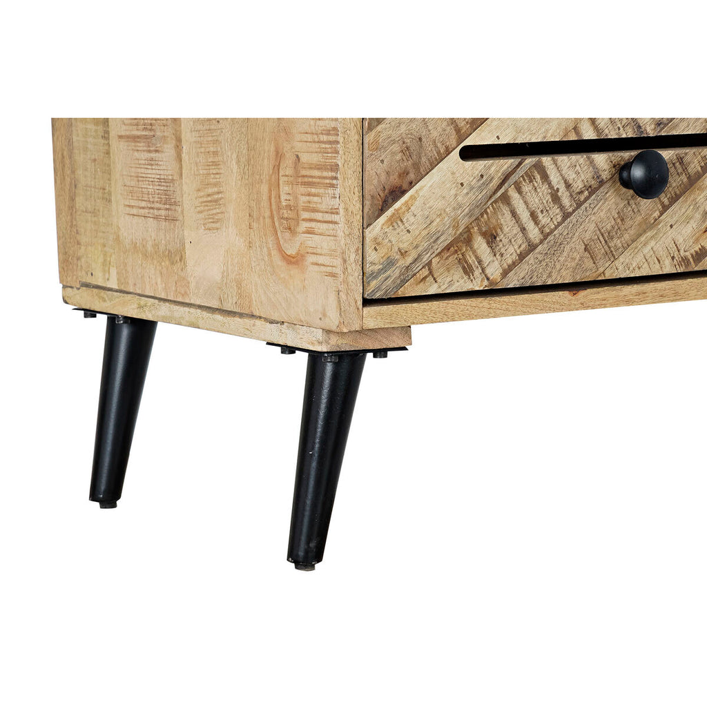 Estantería negra de metal y madera de mango, 100 x 40 x 180 cm — imagen 5