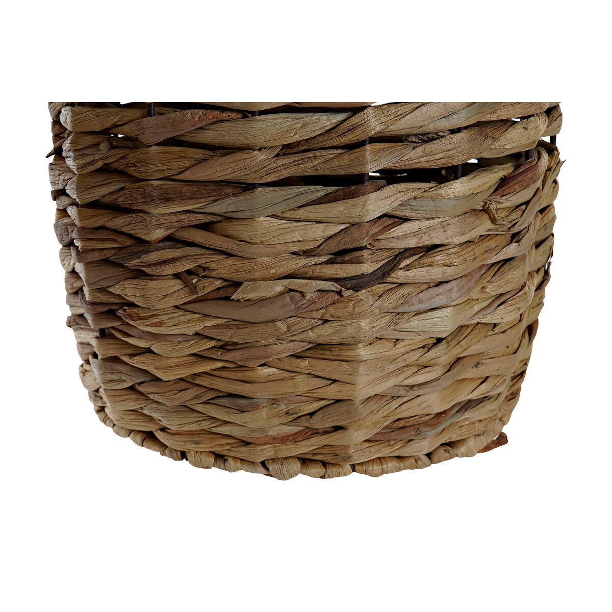 Juego de 2 cestas de ratán en verde y natural, estilo boho — imagen 4
