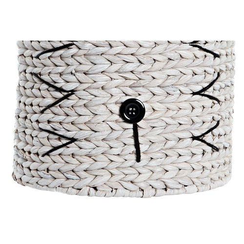 Cesta de fibra natural en blanco y negro, 37 x 37 x 40 cm — imagen 2