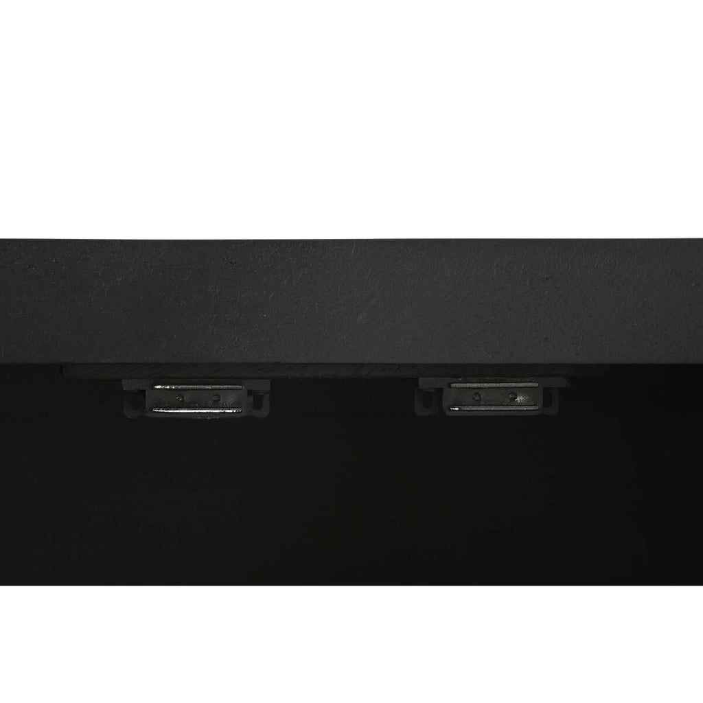 Aparador de madera de mango, ratán y metal, negro, 160 x 40 x 90 cm — imagen 8