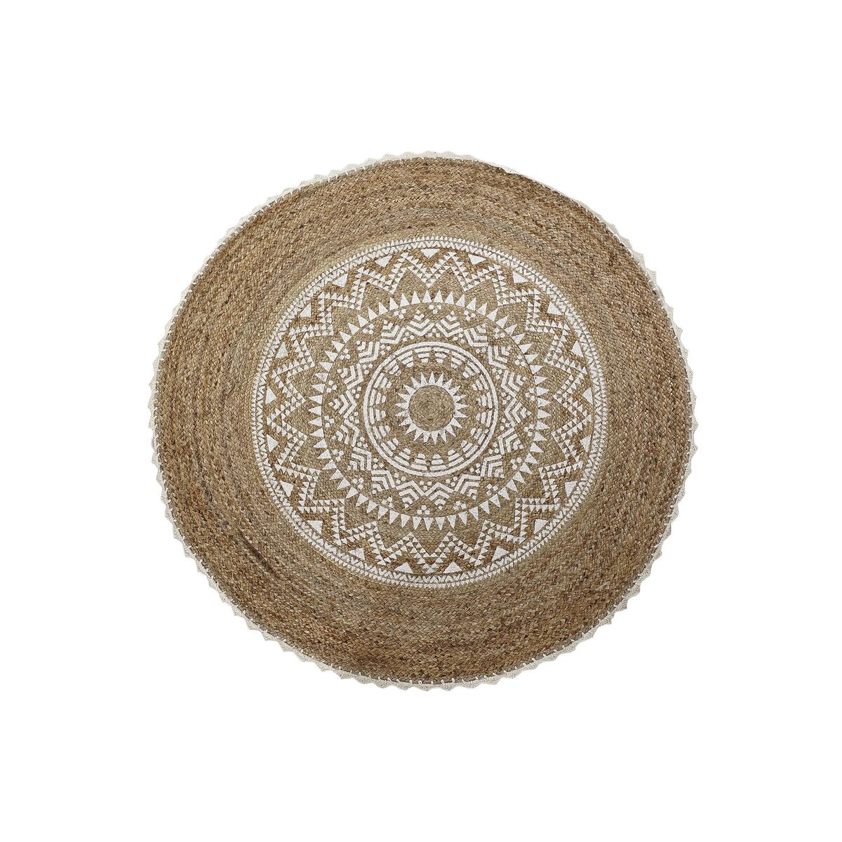 Alfombra cuadrada de mandala en marrón, 200 x 200 cm — imagen 2