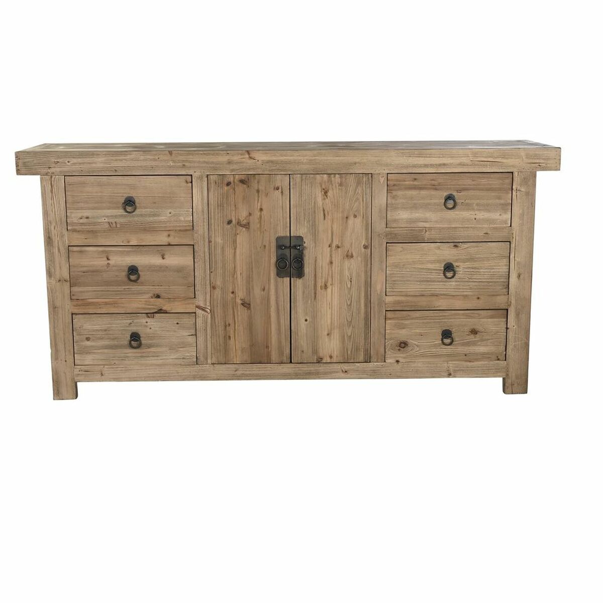 Aparador de madera natural con 6 cajones y 6 puertas, 180 cm — imagen 6