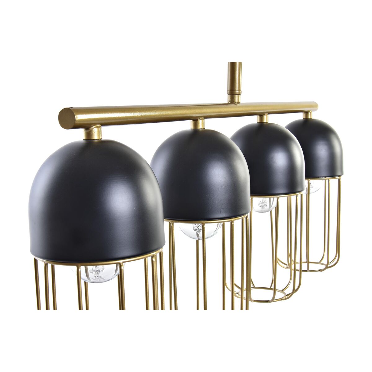 Lámpara de techo negra y dorada de metal, 4 bombillas, 50 W — imagen 3
