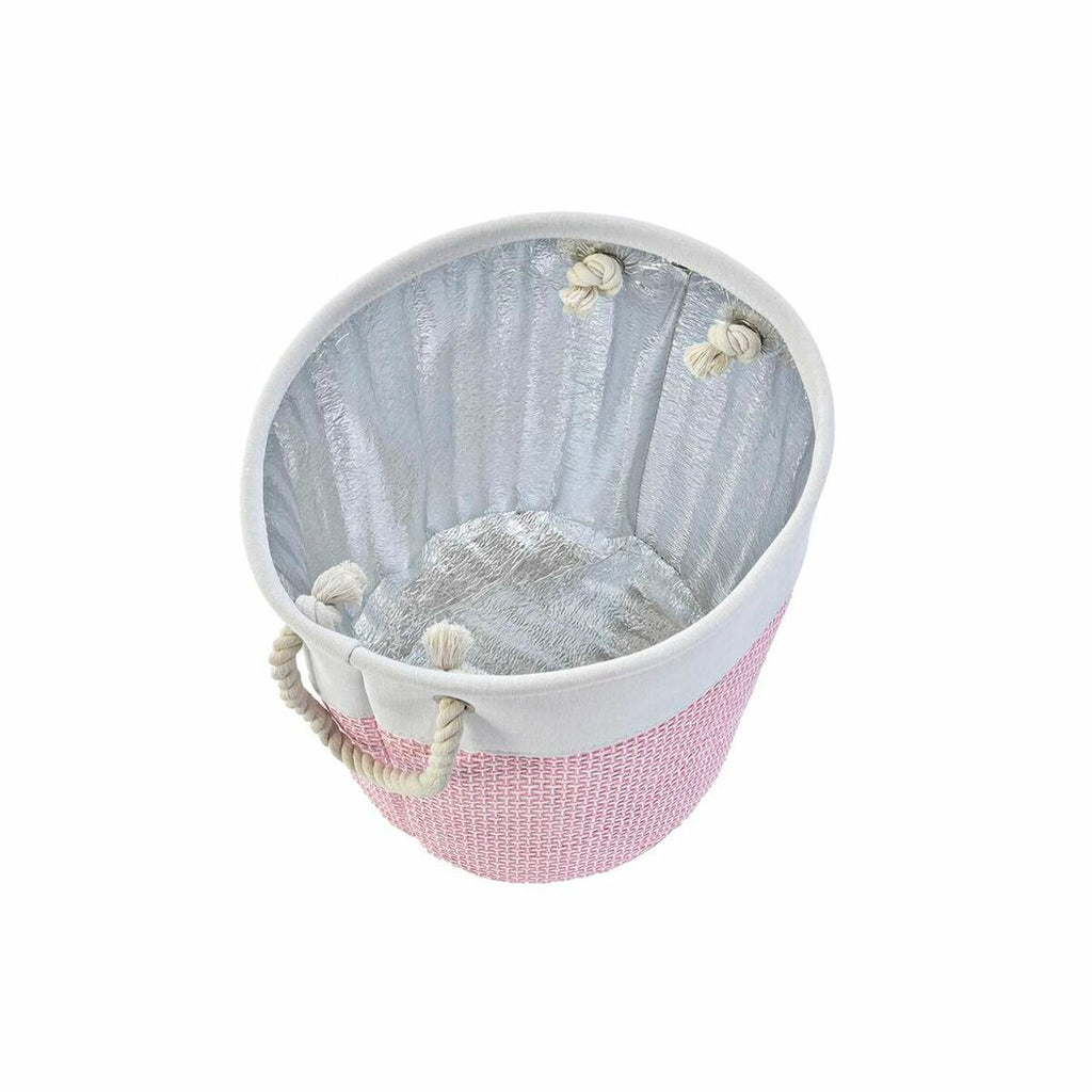 Juego de 3 cestas de poliéster blanco, rosa y lila (2 unidades) — imagen 3