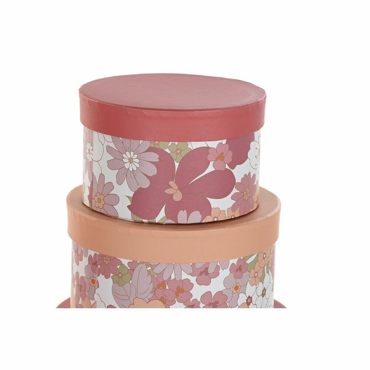 Set de 10 cajas apilables de cartón, flores y rayas — imagen 2