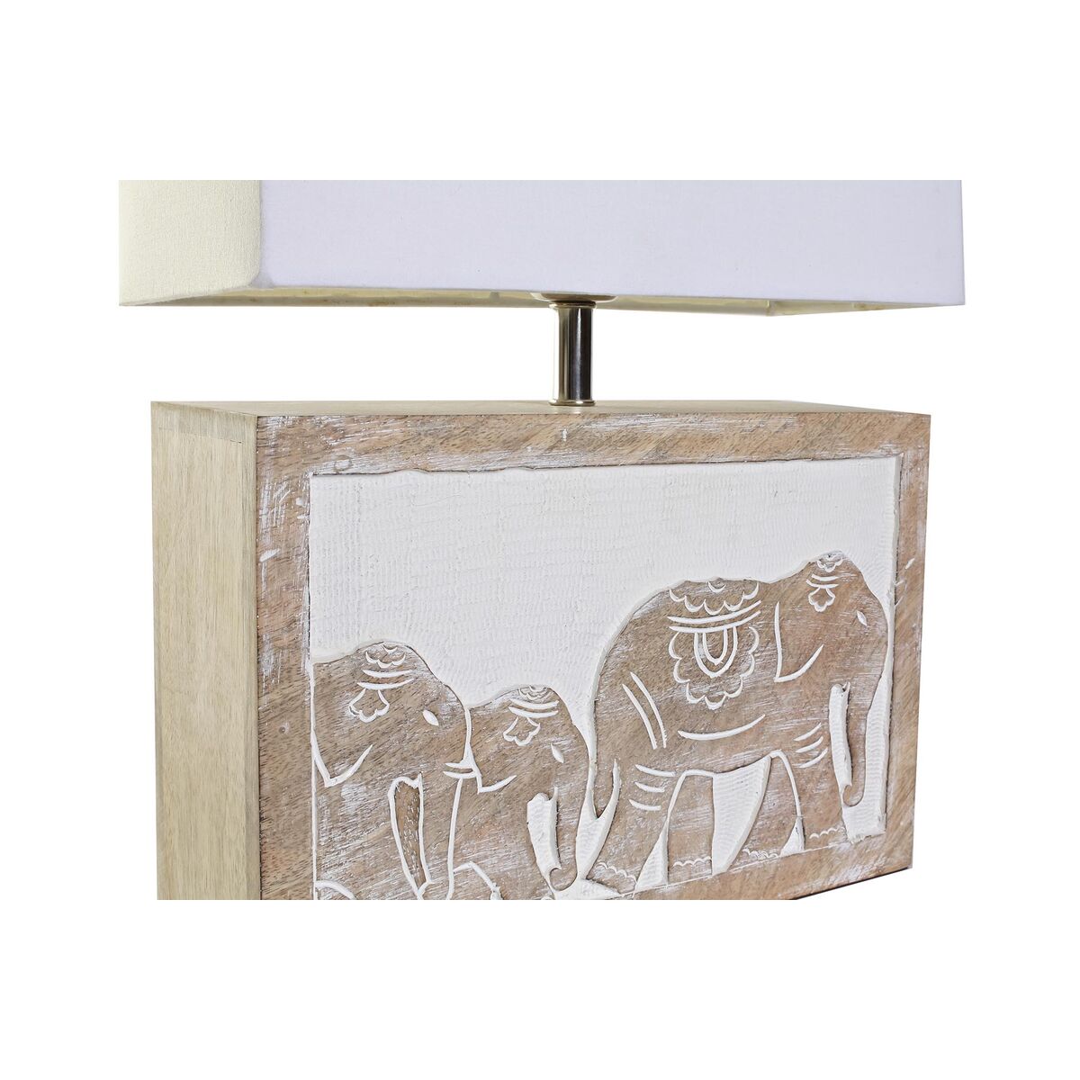 Lámpara de mesa de madera de mango, 33 x 12 x 41 cm — imagen 2
