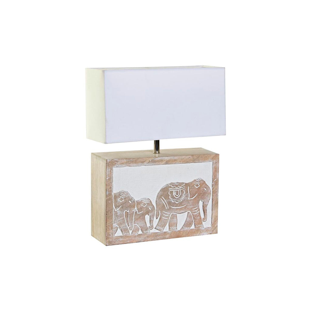 Lámpara de mesa de madera de mango, 33 x 12 x 41 cm