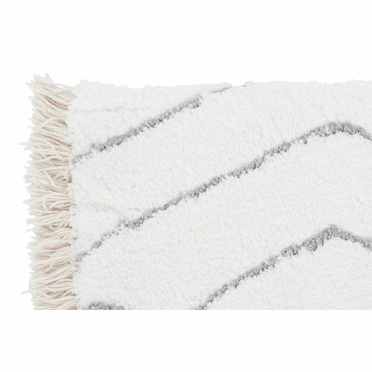 Alfombra scandi con rombos, blanco y gris, 120 x 180 cm — imagen 4
