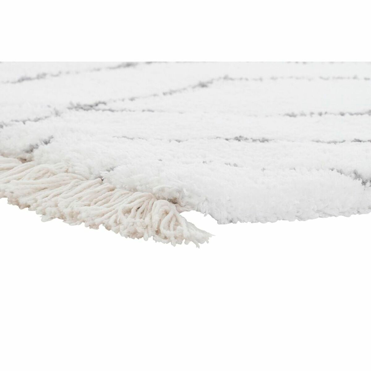 Alfombra scandi con rombos, blanco y gris, 120 x 180 cm — imagen 2