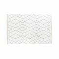 Alfombra scandi con rombos, blanco y gris, 120 x 180 cm