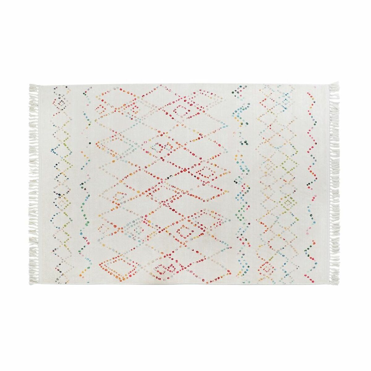 Alfombra multicolor con rombos, 600 g/m², 160 x 230 cm