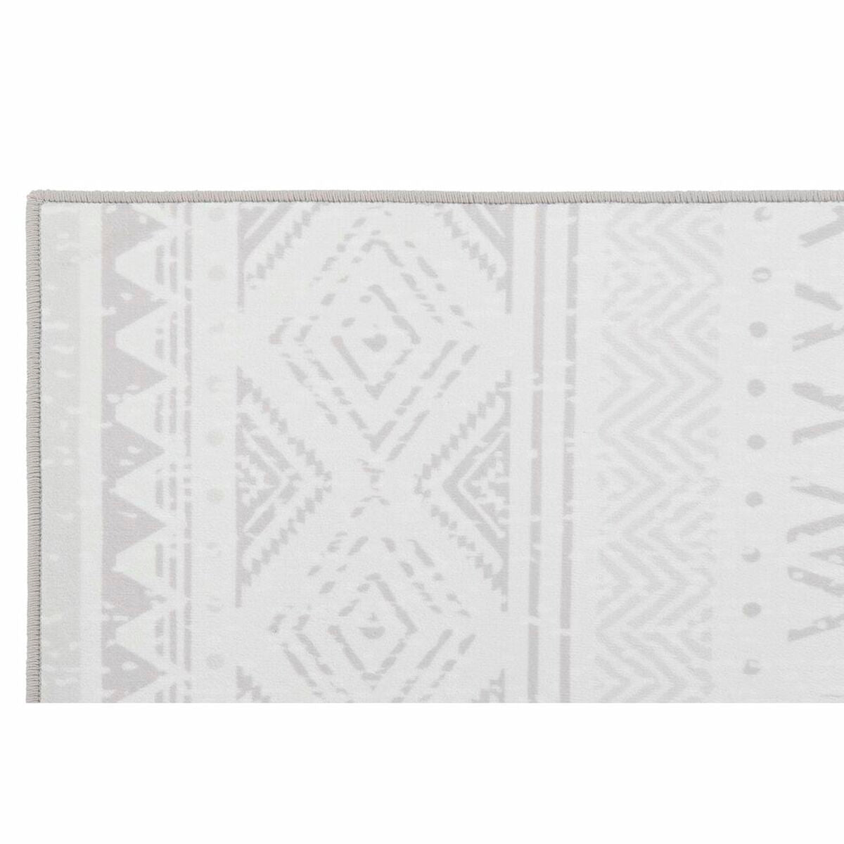 Alfombra de poliéster con estampado Ikat, beige y blanco, 200 x 290 cm — imagen 4