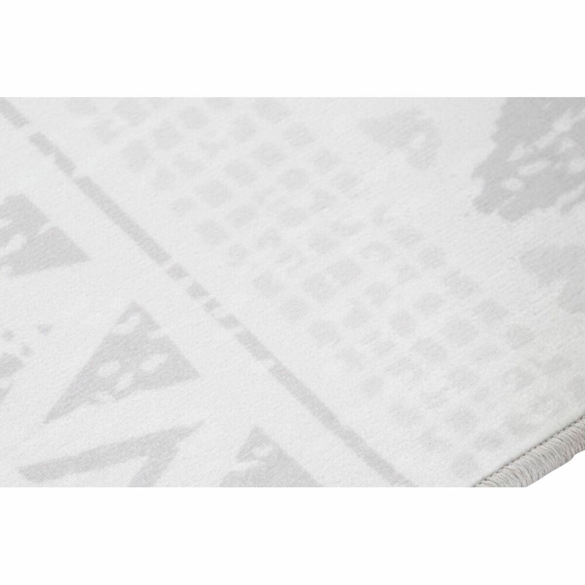 Alfombra de poliéster con estampado Ikat, beige y blanco, 200 x 290 cm — imagen 3