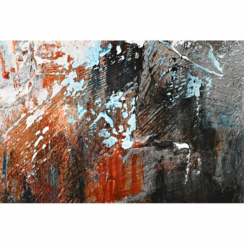 Cuadro lienzo cuadrado pintado a mano en azul y negro — imagen 3