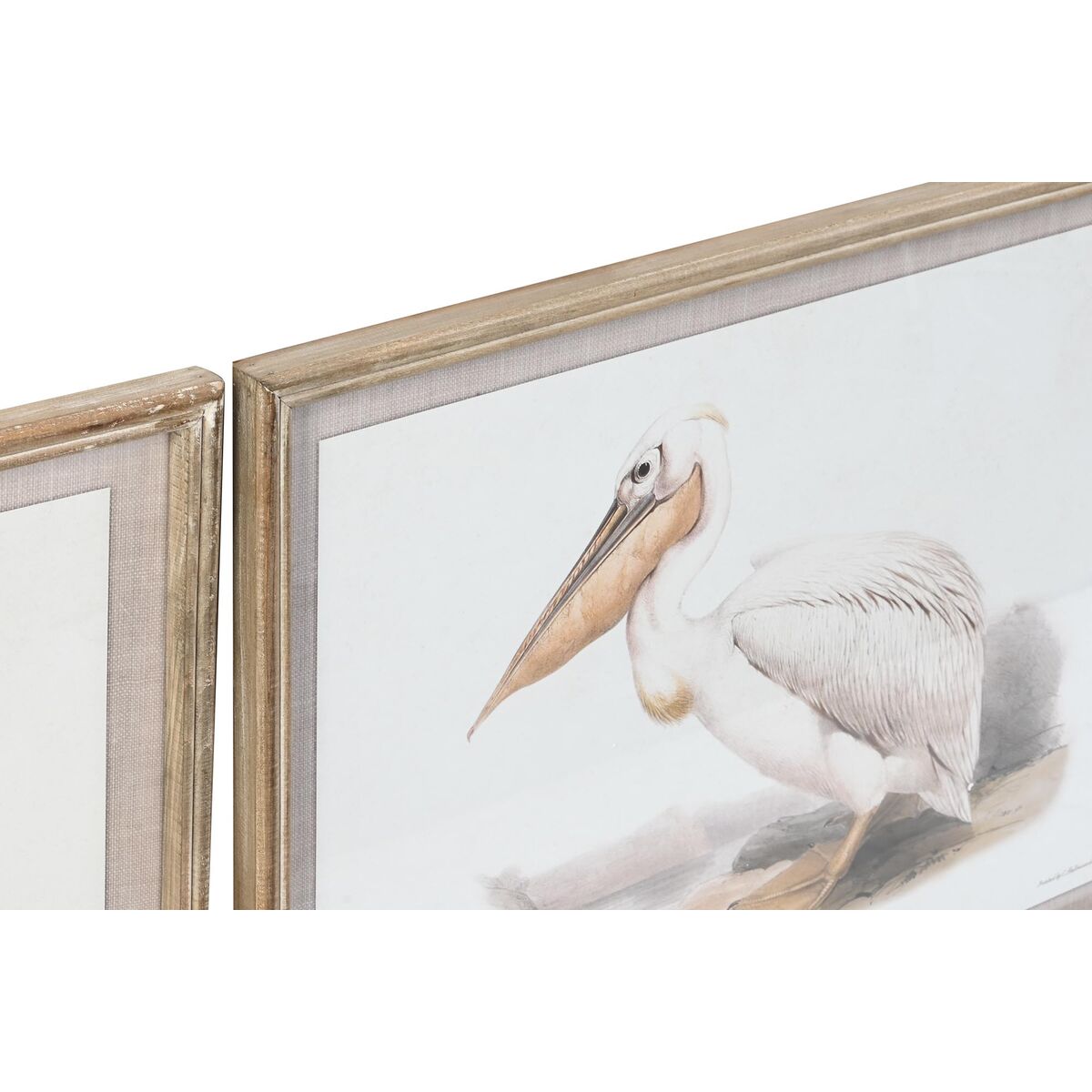 Cuadro tradicional con pájaros, cristal y abeto, 70 x 2,5 x 50 cm — imagen 2