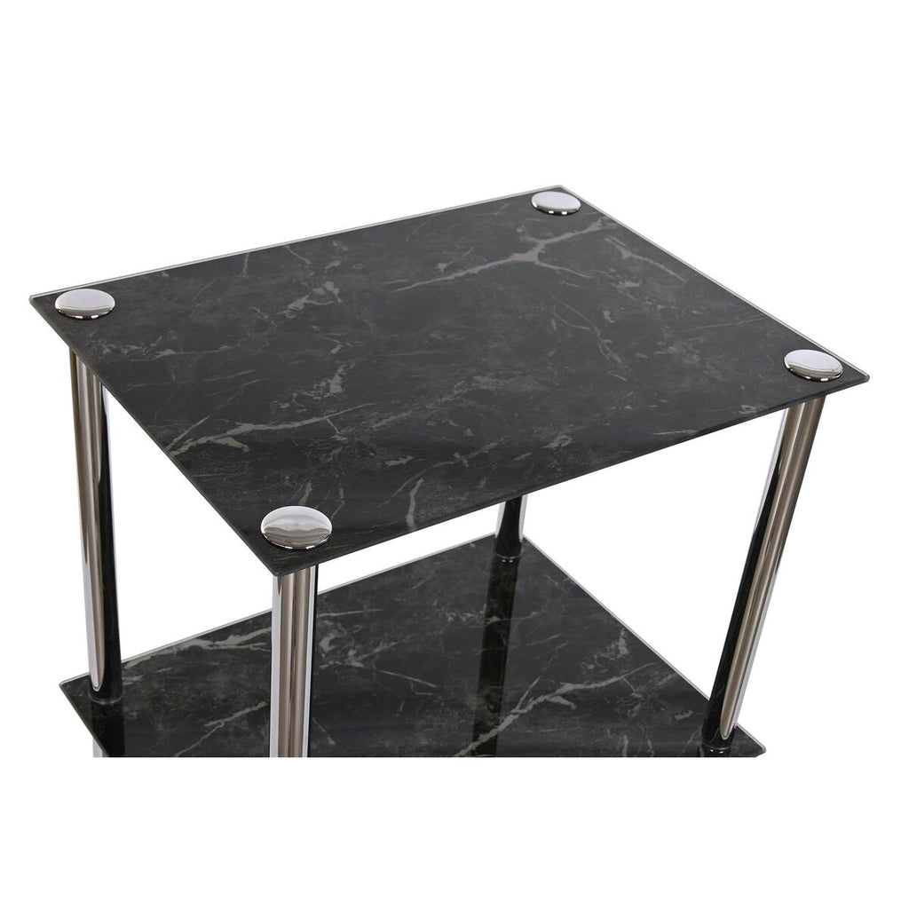 Estantería de baño de cristal y acero plateada, 40 x 30 x 105 cm — imagen 2