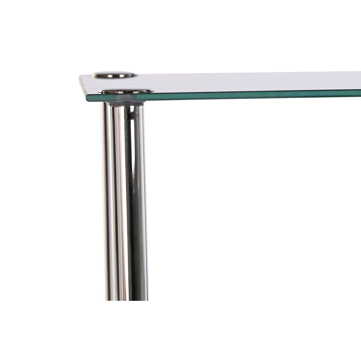 Estantería de baño de cristal y acero plateada, 40 x 30 x 105 cm — imagen 4