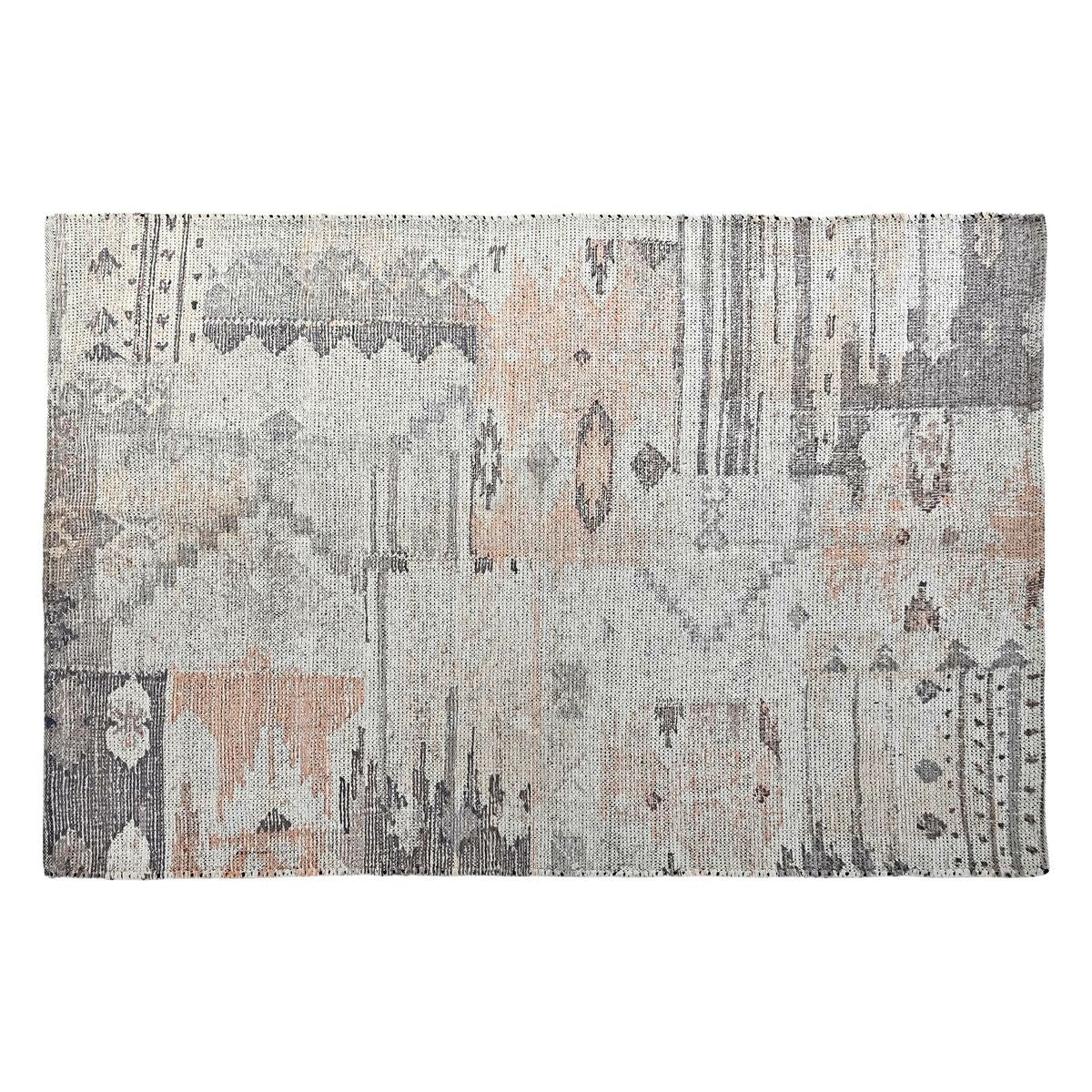 Alfombra boho multicolor de algodón y poliéster (2 unidades)