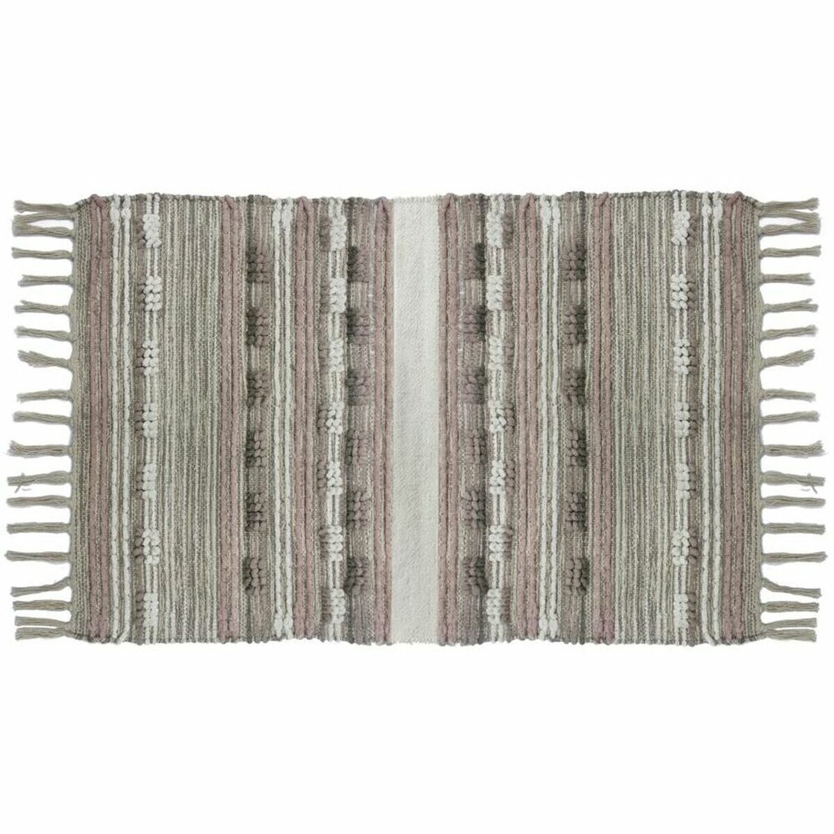 Alfombra boho con flecos multicolor, 200 x 290 cm