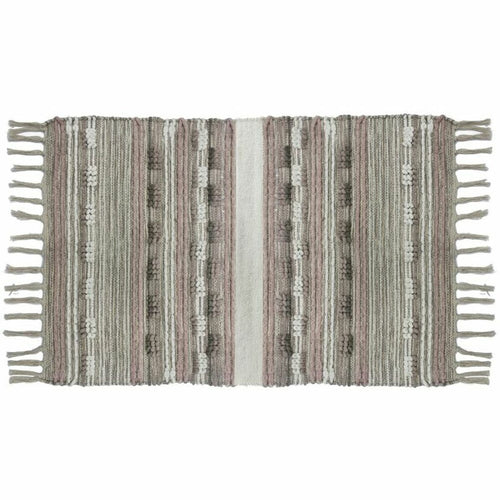 Alfombra boho con flecos multicolor, 200 x 290 cm