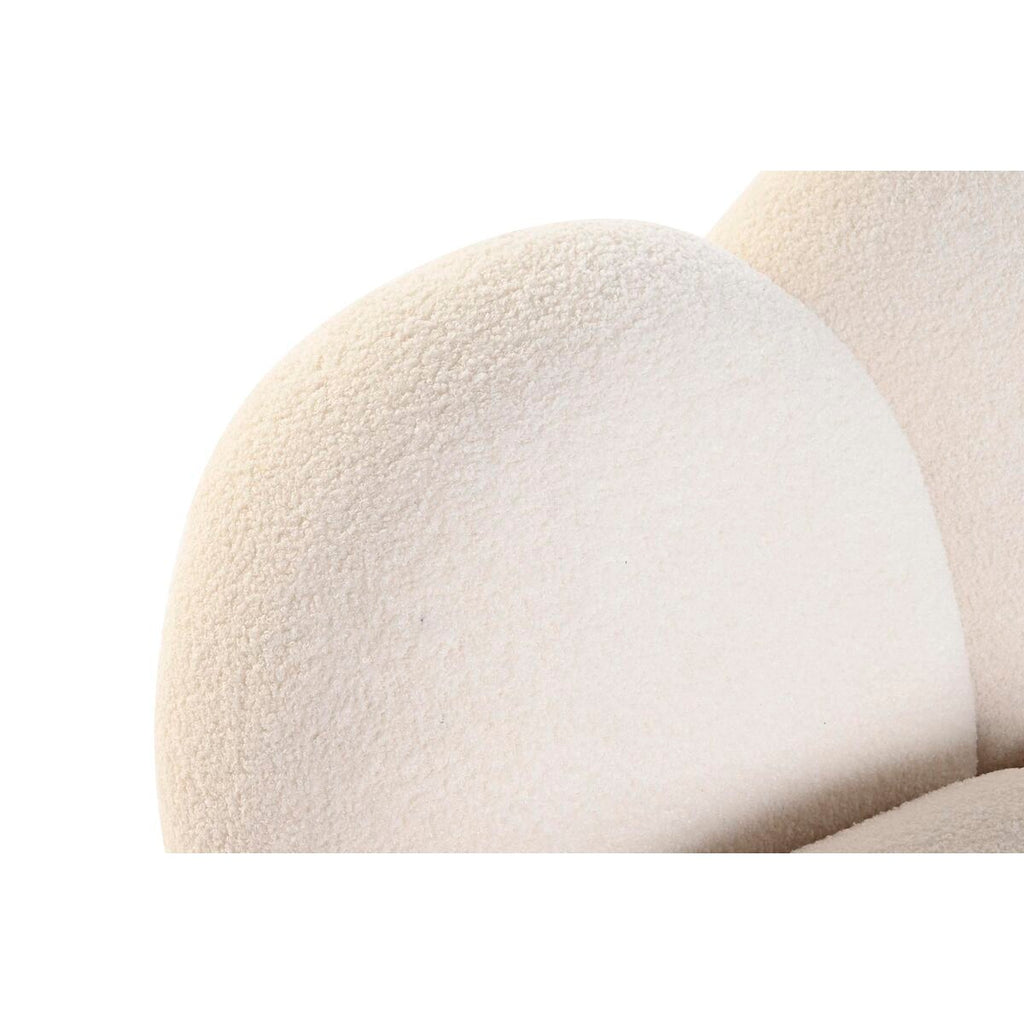 Sofá tapizado en poliéster blanco, diseño Nubes, 149 cm — imagen 4