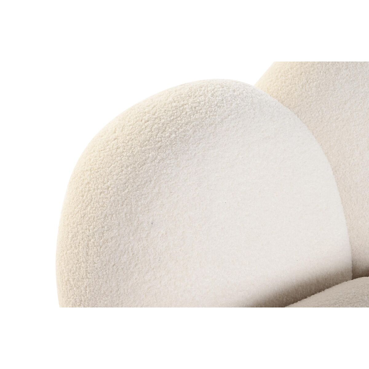 Sofá tapizado en poliéster blanco, diseño Nubes, 149 cm — imagen 4