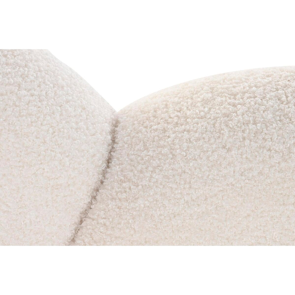 Sofá tapizado en poliéster blanco, diseño Nubes, 149 cm — imagen 3