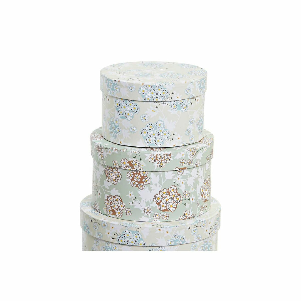 Set de 10 cajas organizadoras de cartón, verde y beige — imagen 2