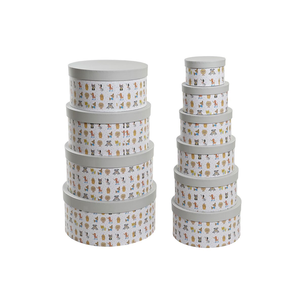 Set de 10 cajas multiusos infantiles de cartón, 37,5 cm