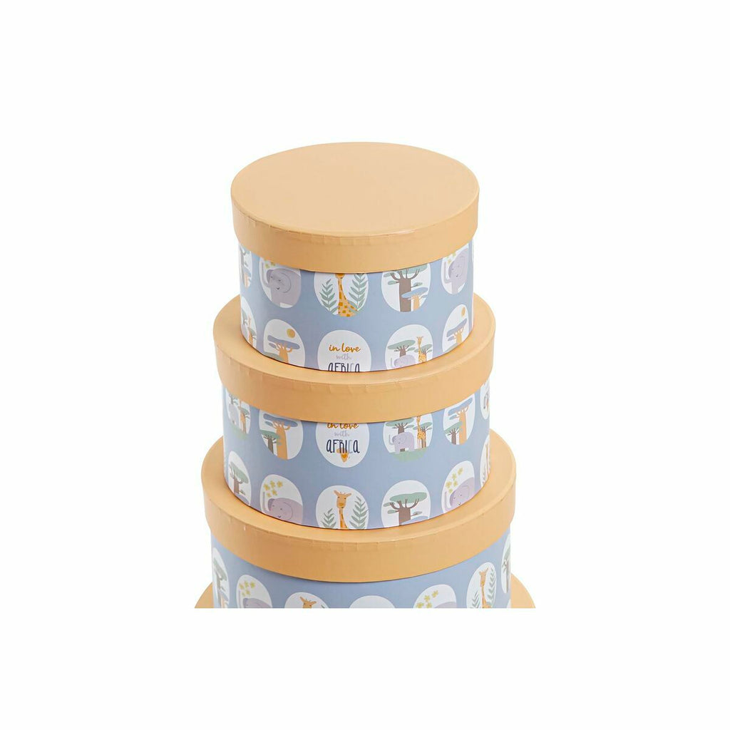 Set de cajas organizadoras apilables, animales, azul — imagen 3