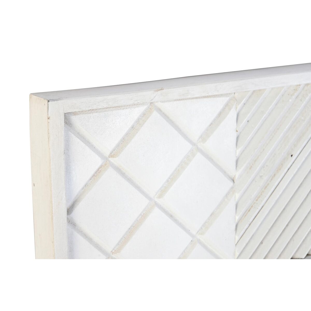 Espejo de pared blanco con rombos, 154 x 4 x 94 cm — imagen 2