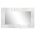 Espejo de pared blanco con rombos, 154 x 4 x 94 cm