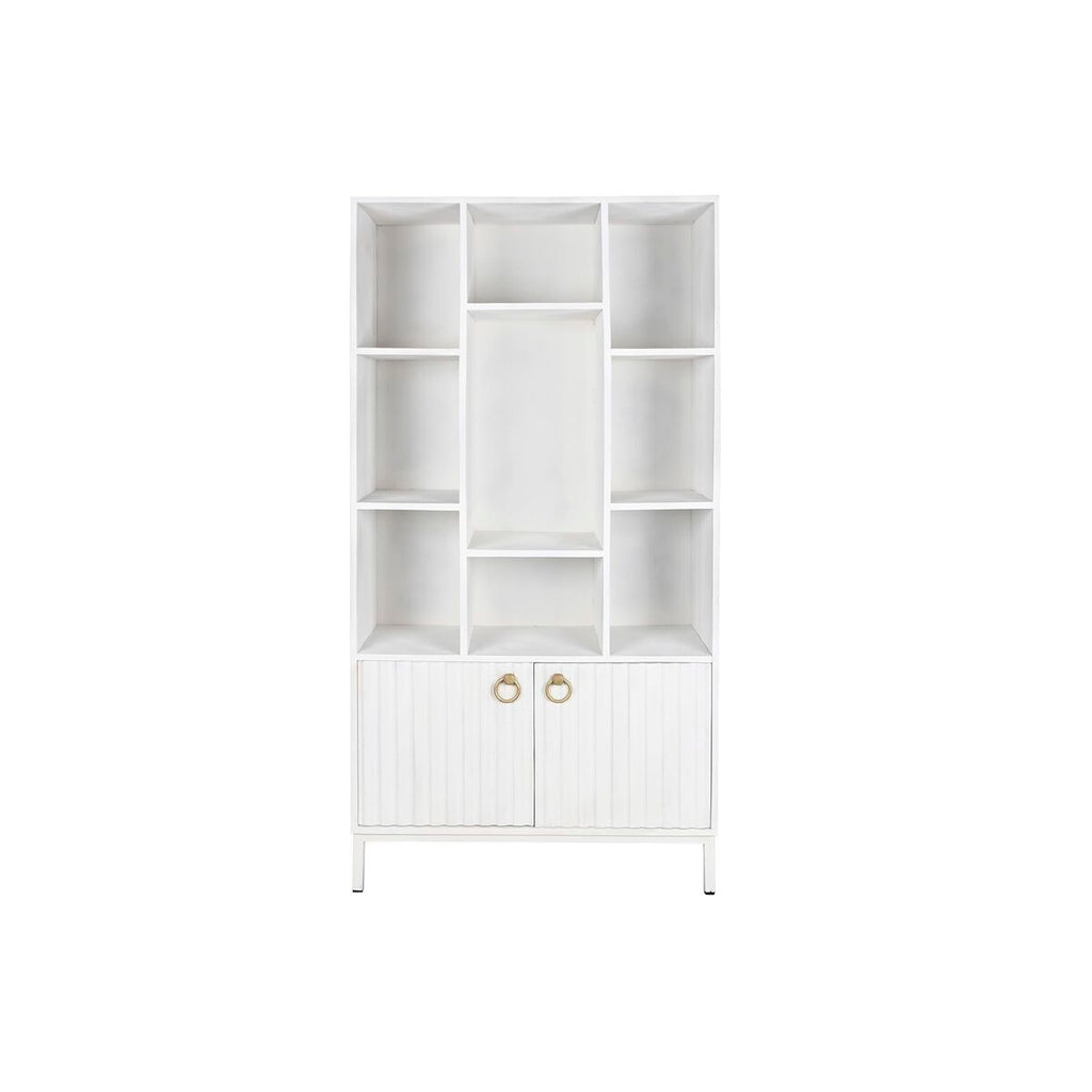 Estantería blanca de metal y madera de mango, 90 x 40 x 180 cm — imagen 6
